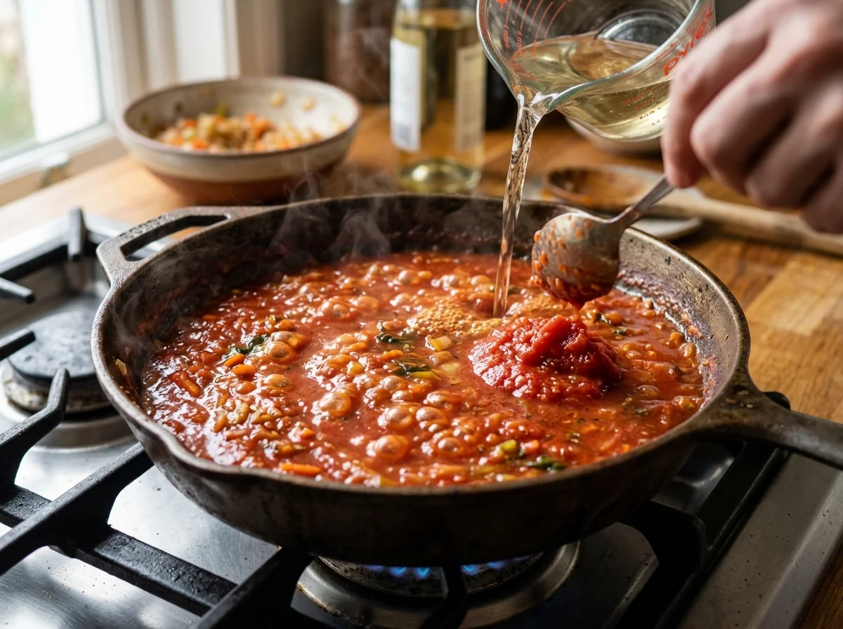 手順4: トマトソースを作る（10分）