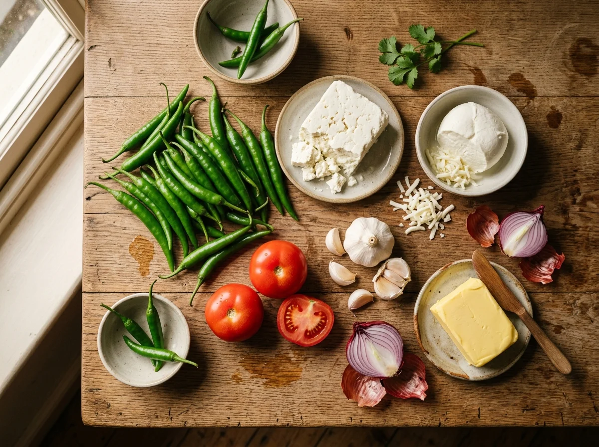 エマ・ダツィの材料が日本のキッチンに並んでいる