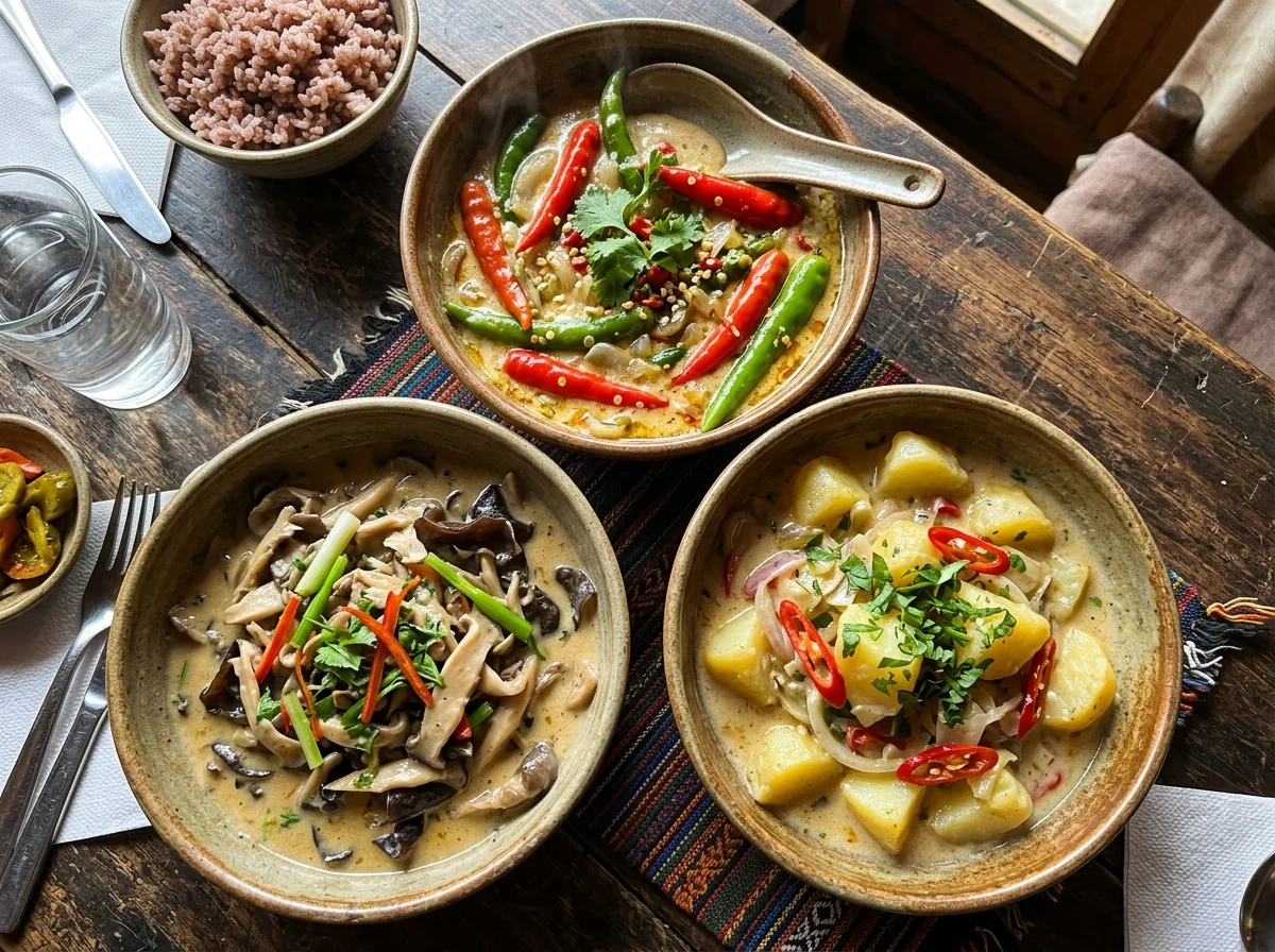 エマ・ダツィのバリエーションが3皿並んでいる