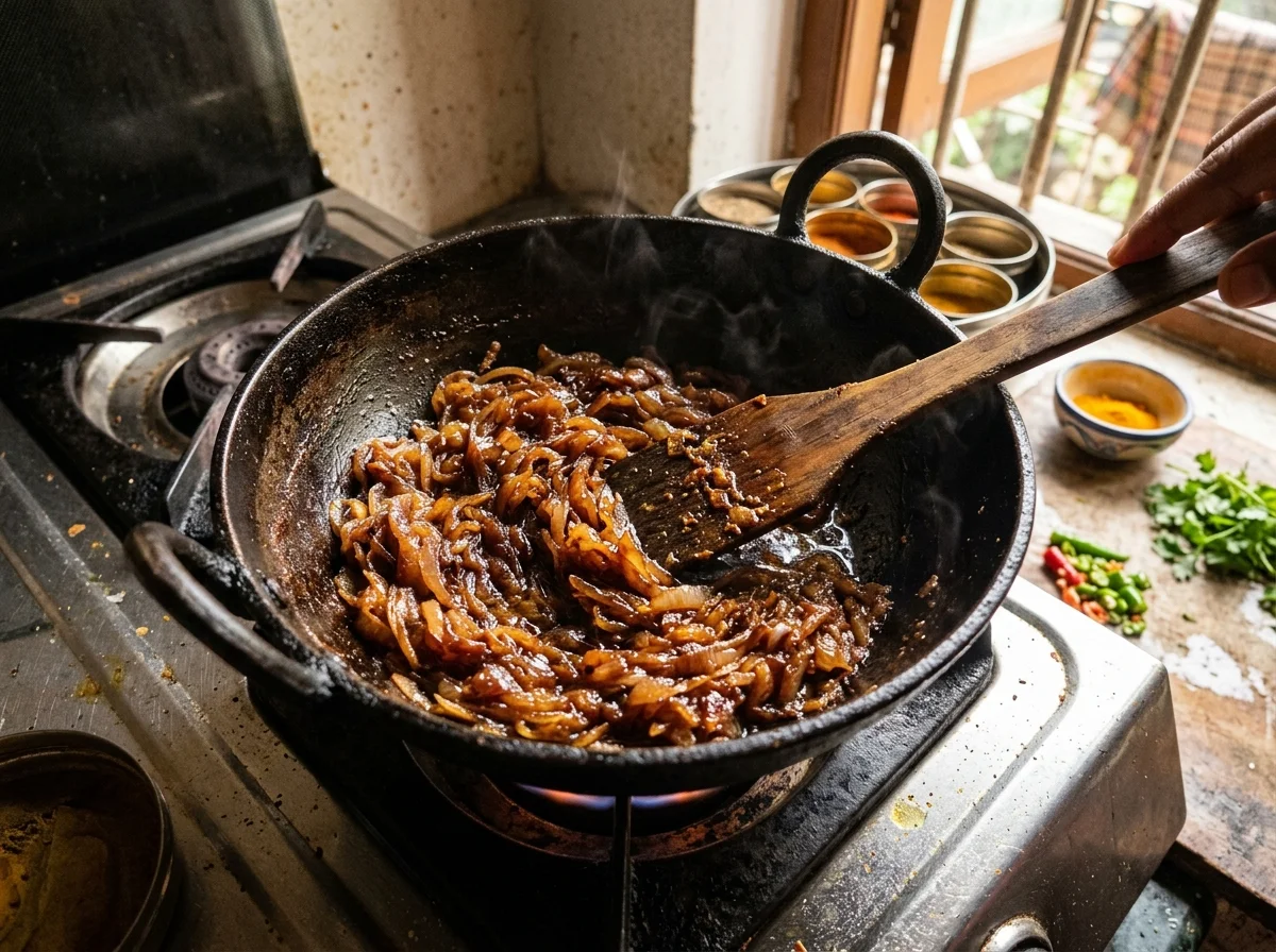 手順3: 玉ねぎのソースベースを作る（12分）