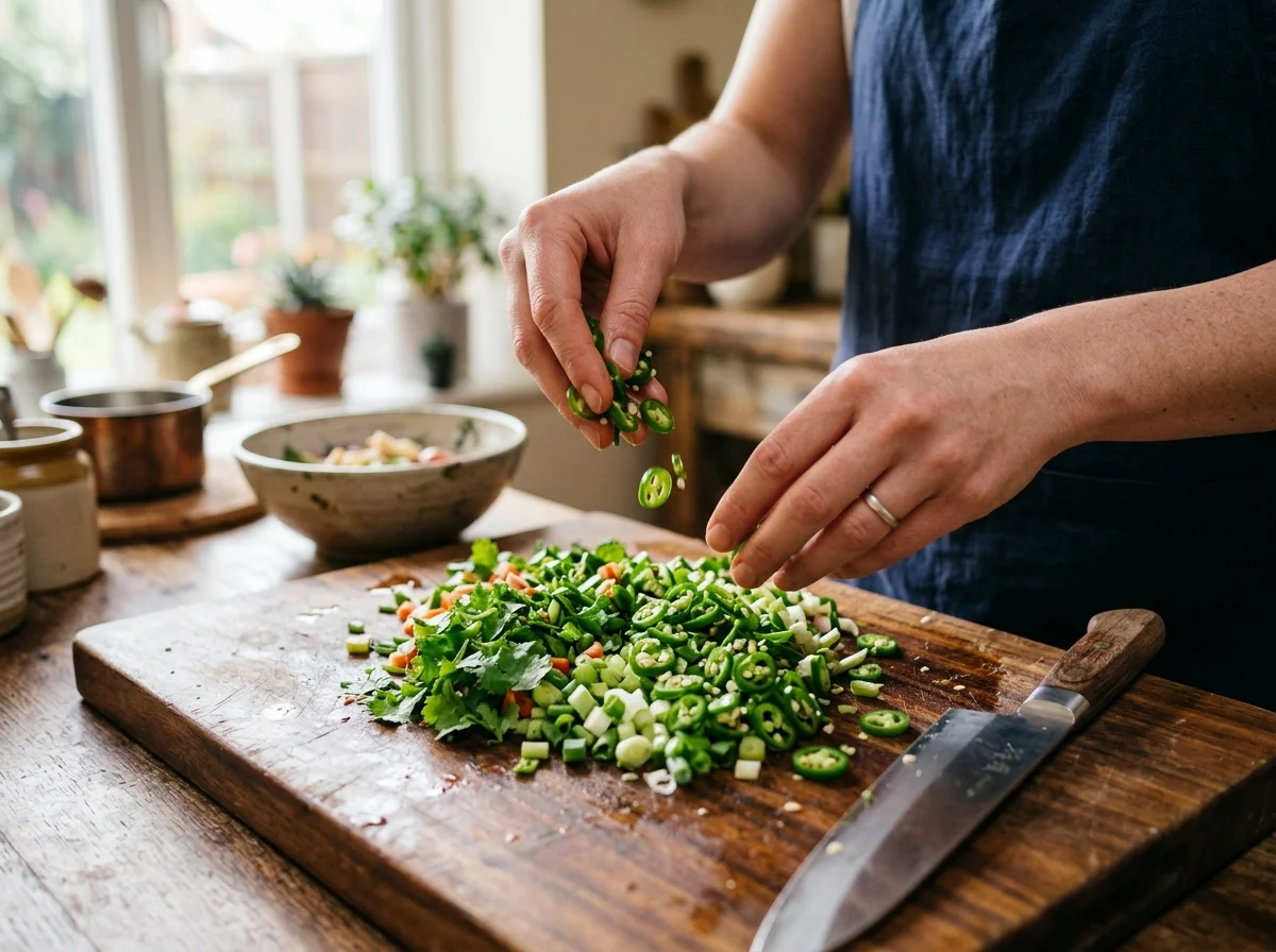 手順4: 水を加えて煮込み開始（10分）