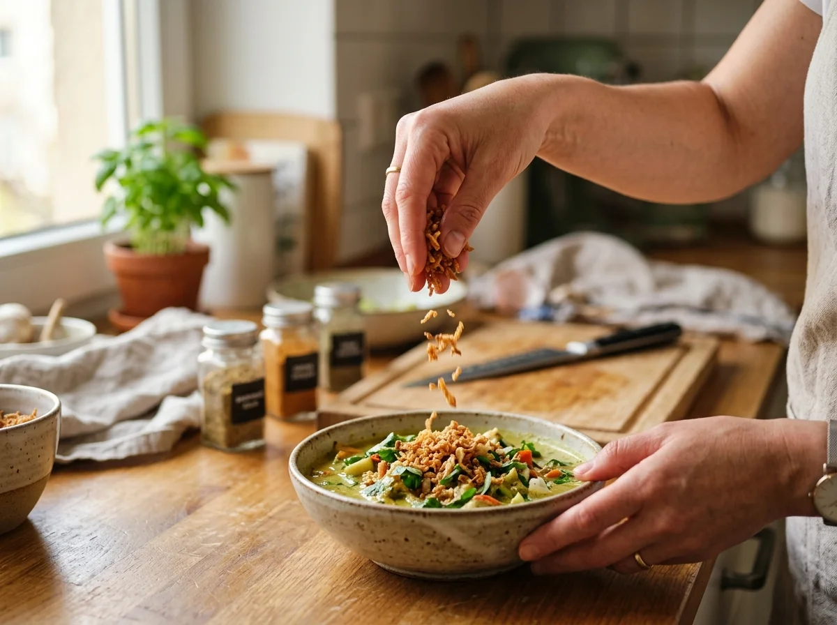 手順6: 小麦粉でとろみを調整する（5分）