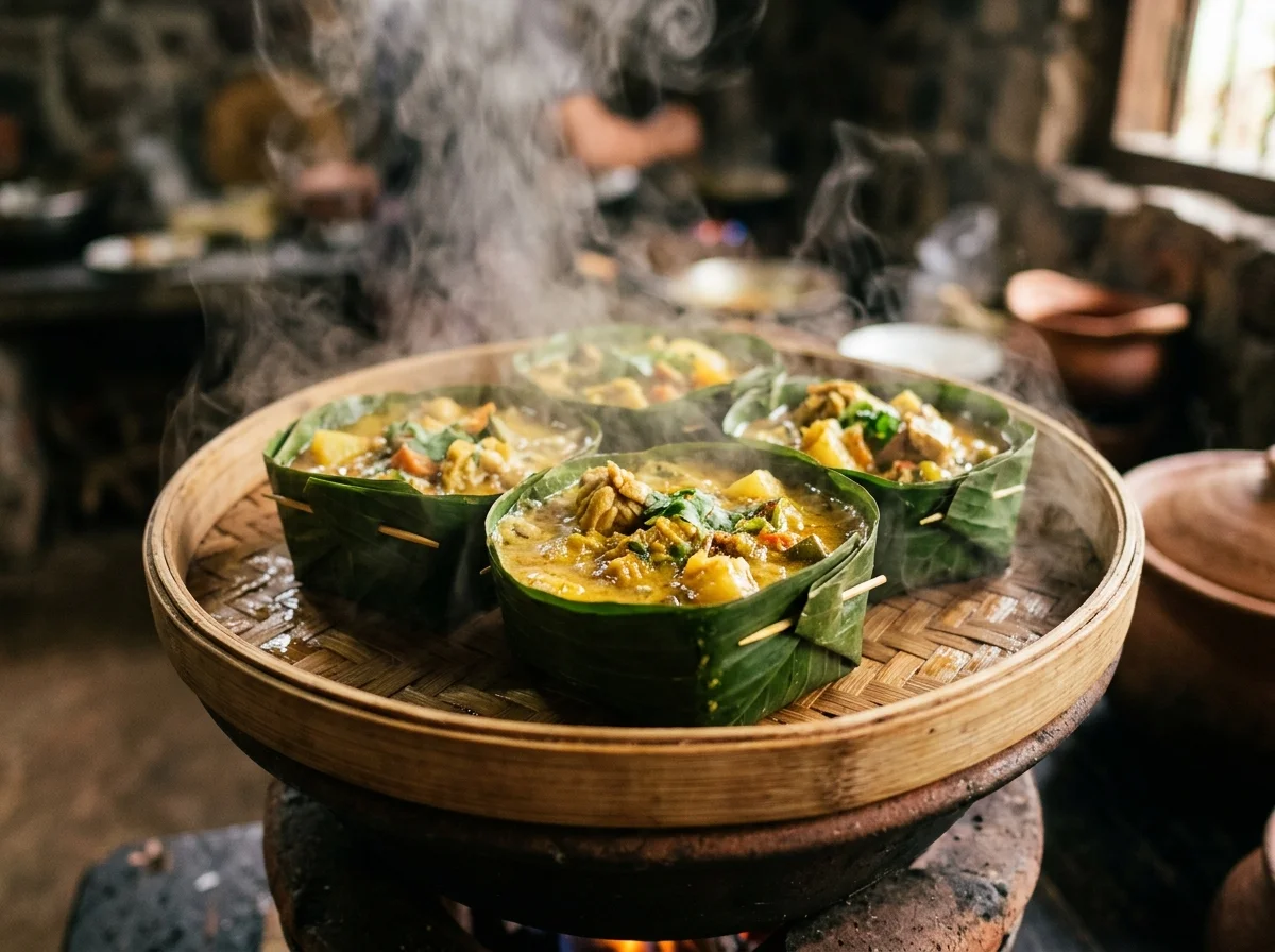 手順5: ソースを器に注いで蒸す(20分)