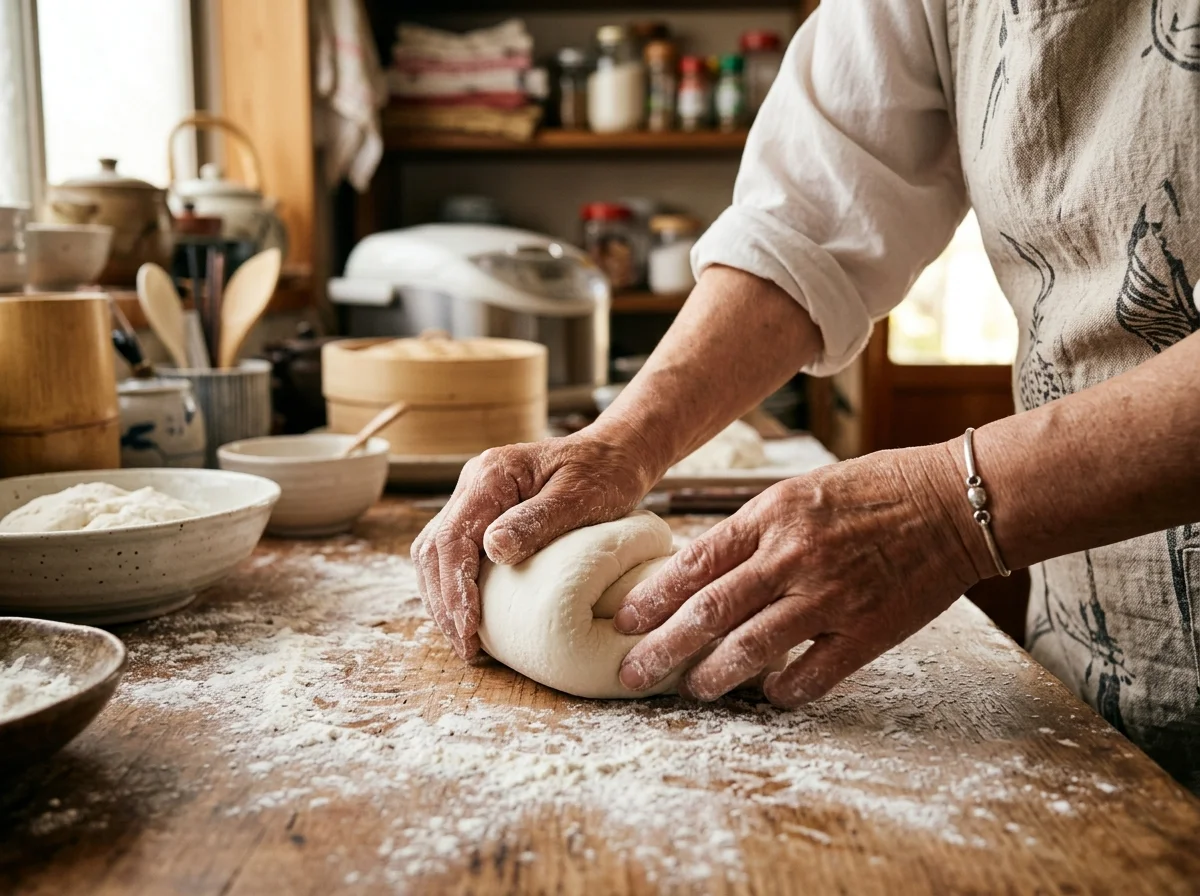 手順1: 麺の生地を作る（10分）