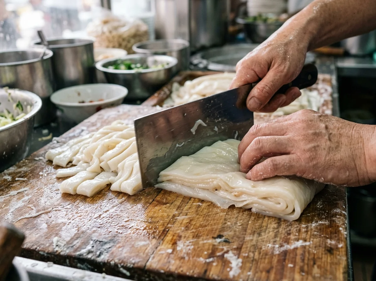 手順2: 麺を切る（15分）