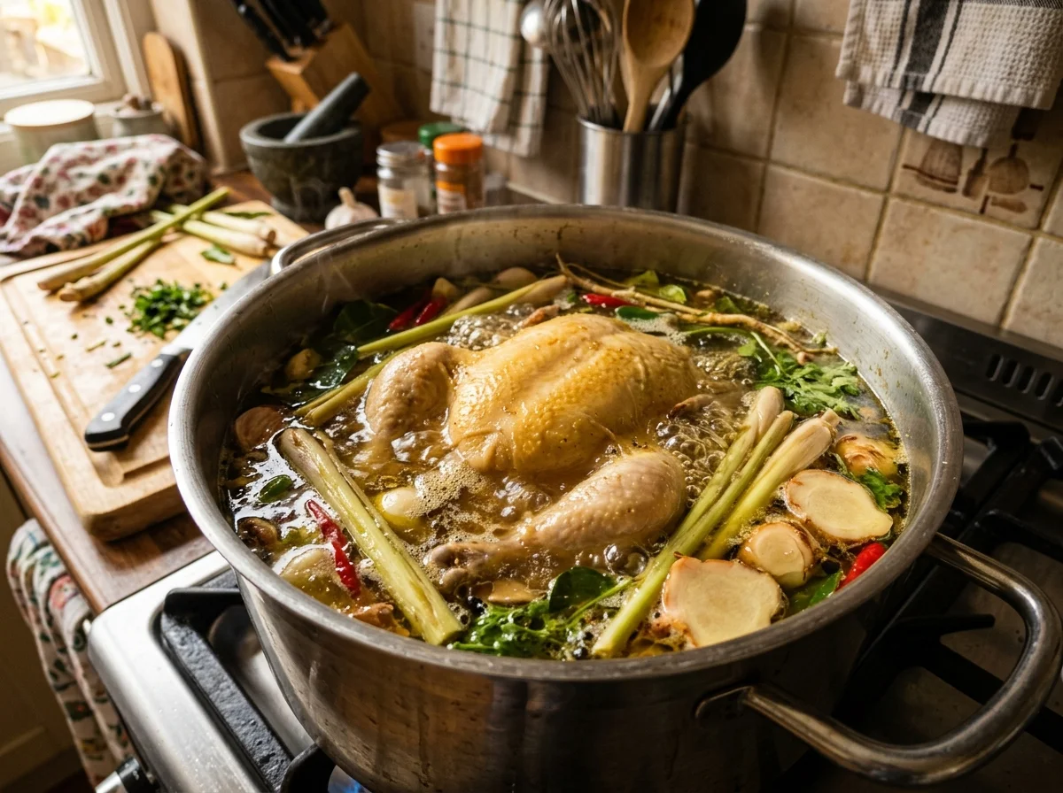 手順3: チキンブロスを取る（40分）