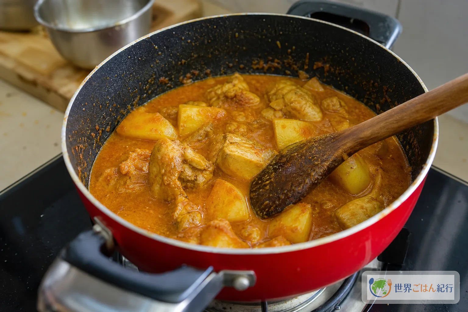 手順3: チキンカレーを煮る