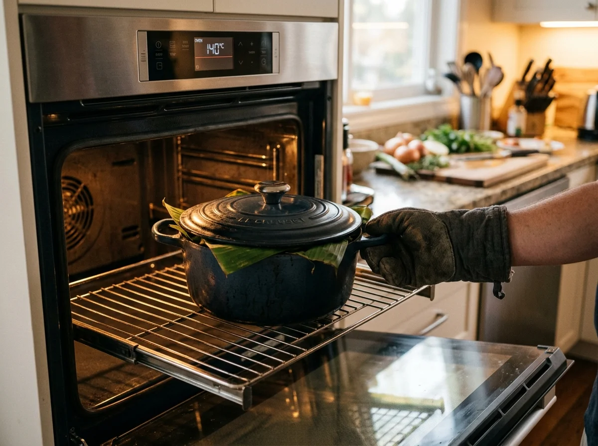 手順5: 蒸し焼きにする(2時間30分〜3時間)