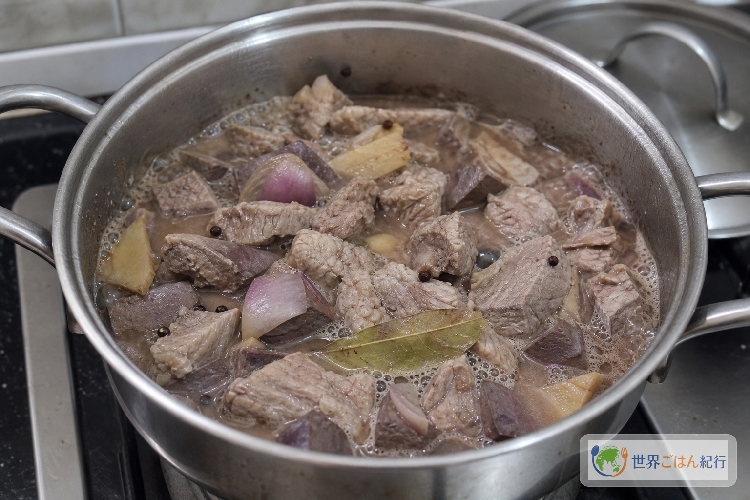 手順1: 内臓と肉を下ゆでする