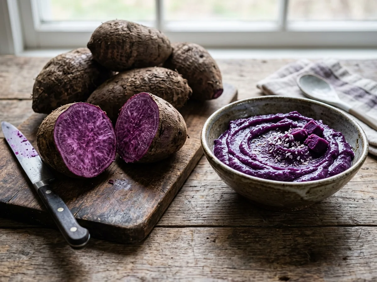 ウベ(紫芋)。サピンサピンの紫色を作り出すフィリピン原産の食材