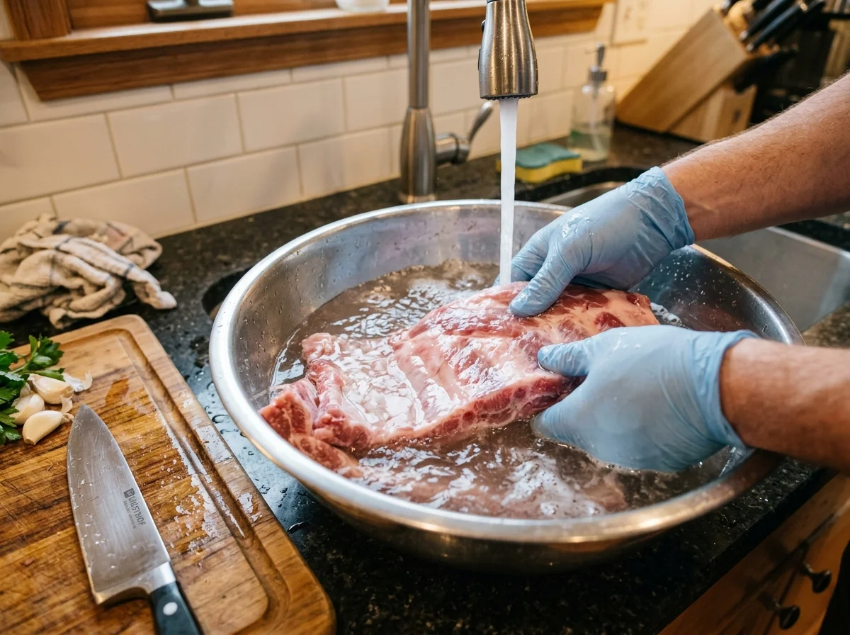 手順1: 豚肉の下処理（10分）