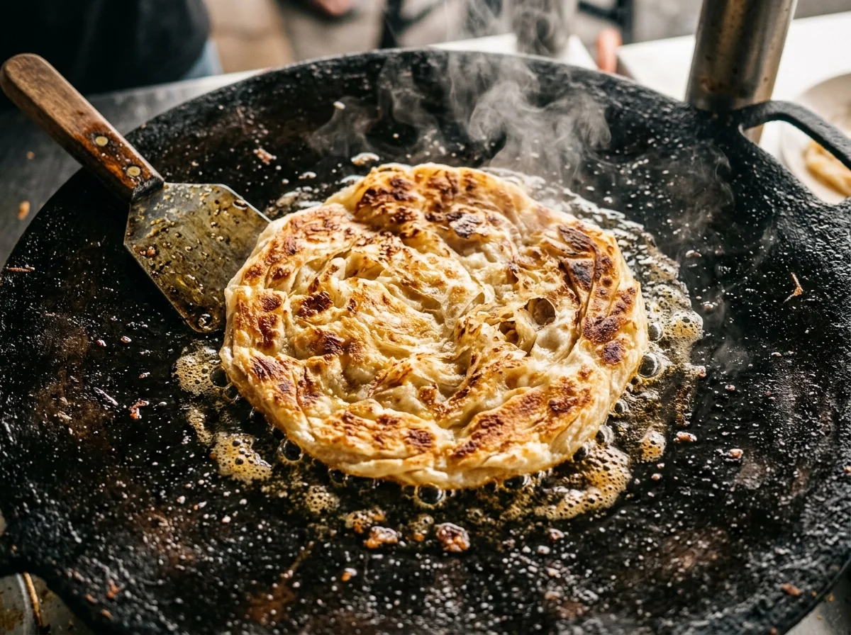 手順5: 鉄板で焼く（1枚あたり4分）