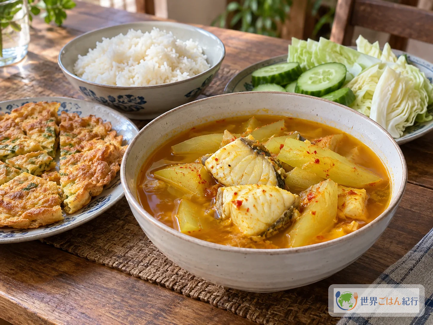 手順6: ご飯と添え物を置いて盛り付ける