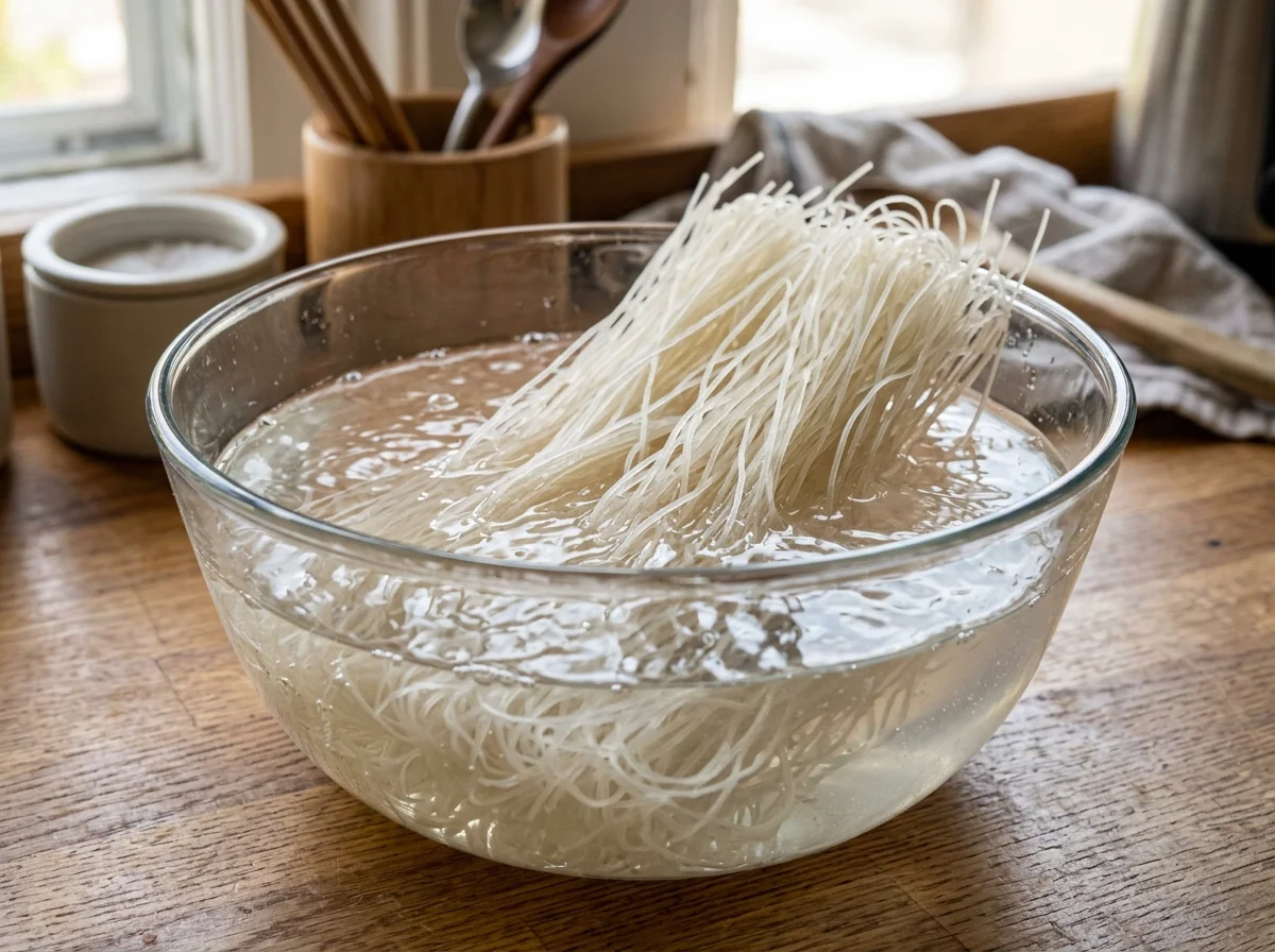 手順1: センレックをぬるま湯に15〜20分浸けてアルデンテに戻す